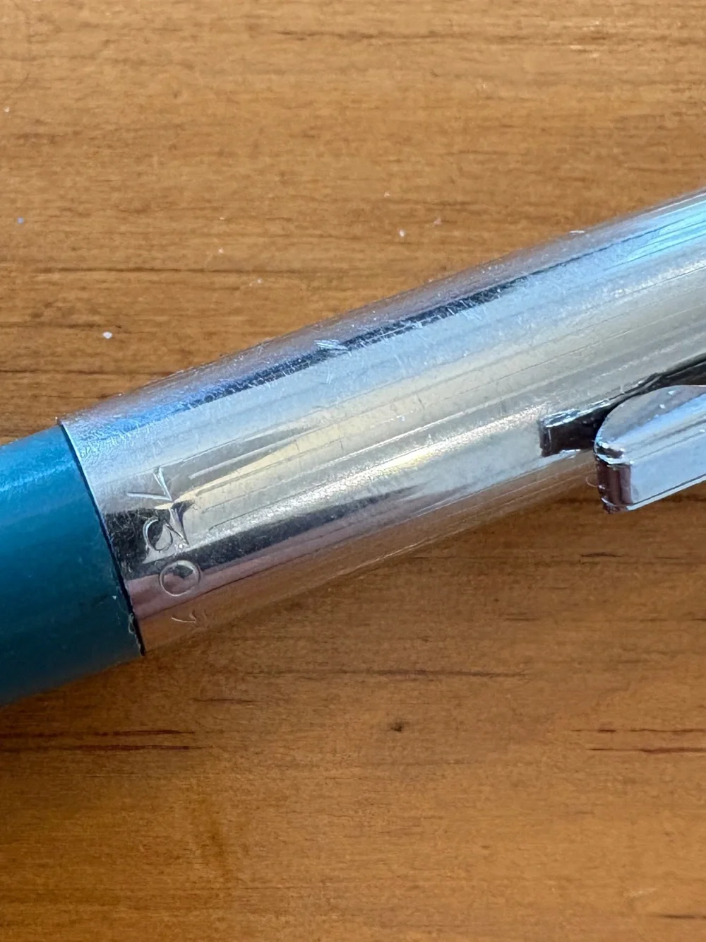 Vintage Wing Sung 703 Fountain Pen Blue Chrome Trim Chinese Pen